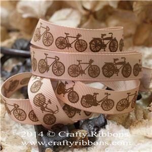 Vintage Butterflies Ribbon - Bikes Latte
